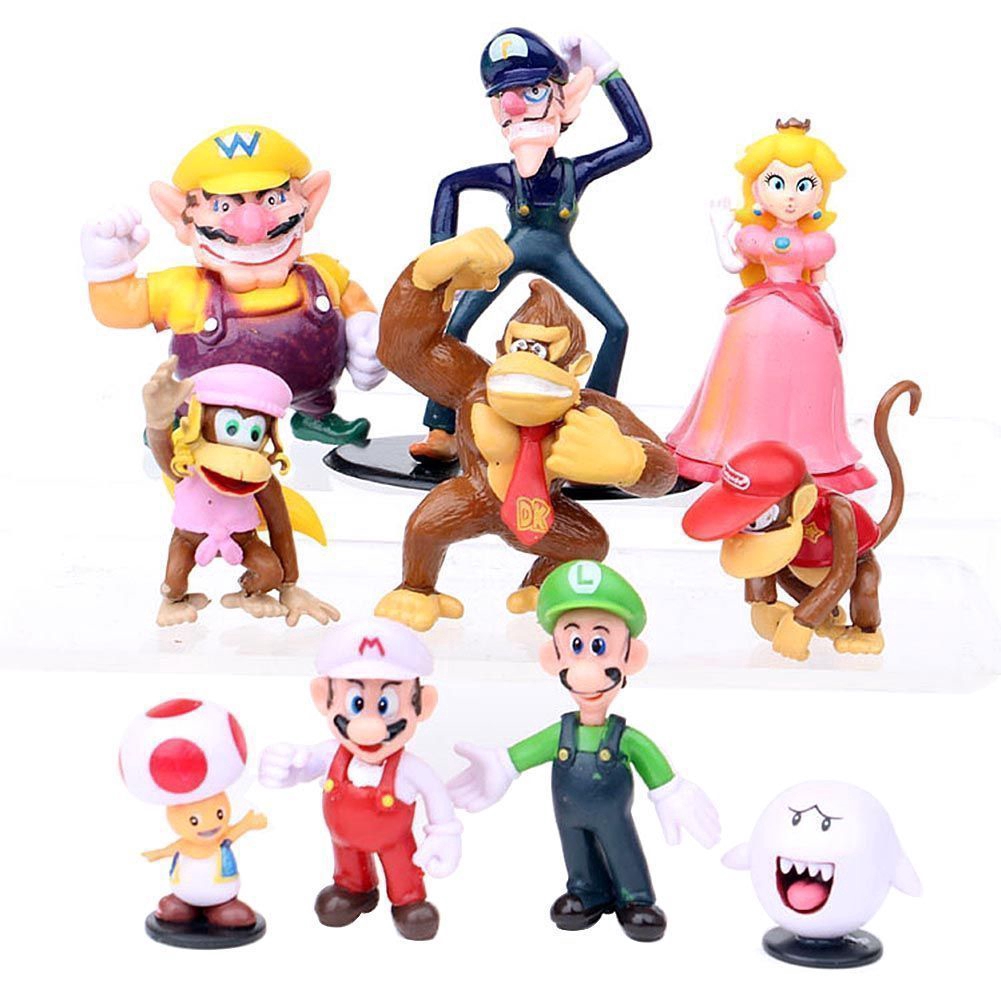 Super Mario Bros Lot 6pcs Action Figure Doll Playset Figurine Kid Toy Collection
