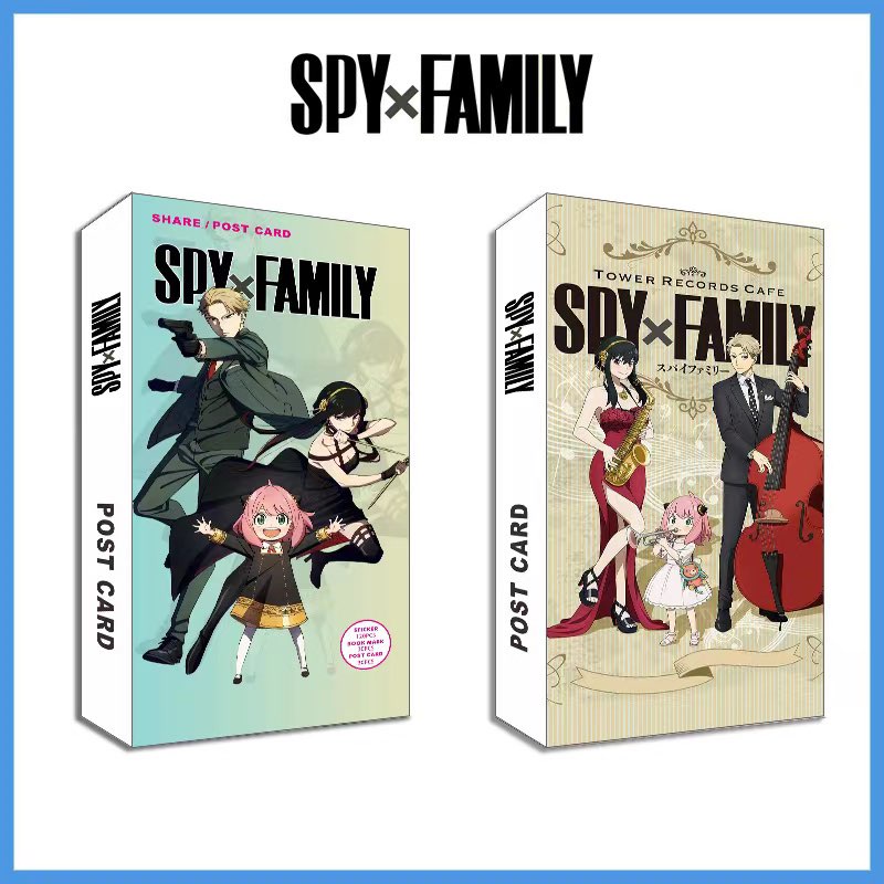 SPYxFAMILY 180 PIECES (30 Postcards + 30 Bookmarks + 120 Mini Stickers ...