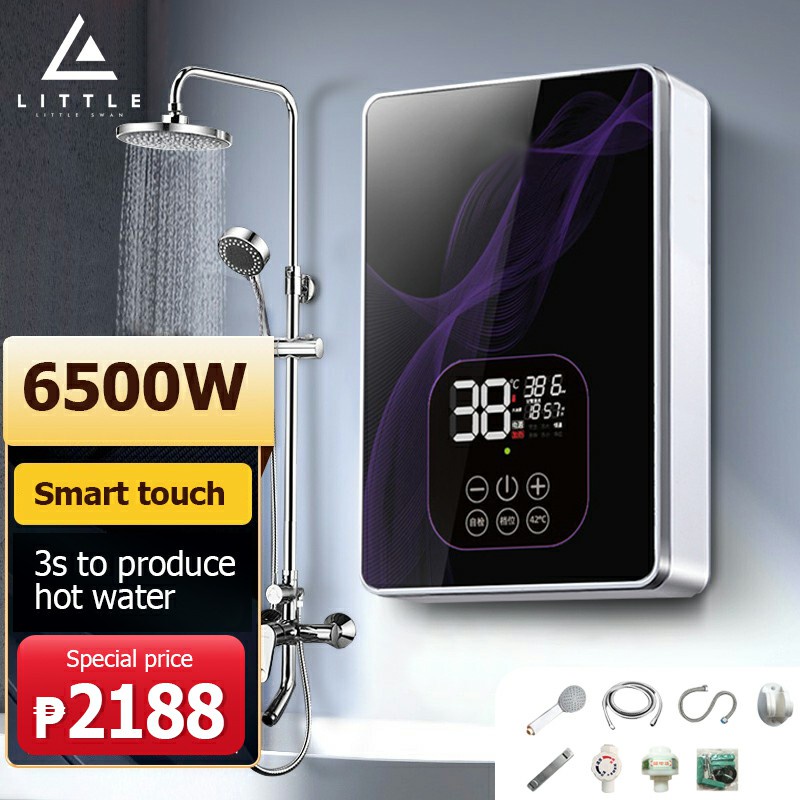 Speed electric water heater household instant shower water heater set