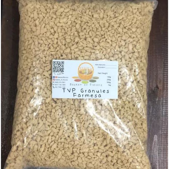 TVP Granules Farmesa Meat Extender 100g 250g 500g 1000g 1kg Shopee