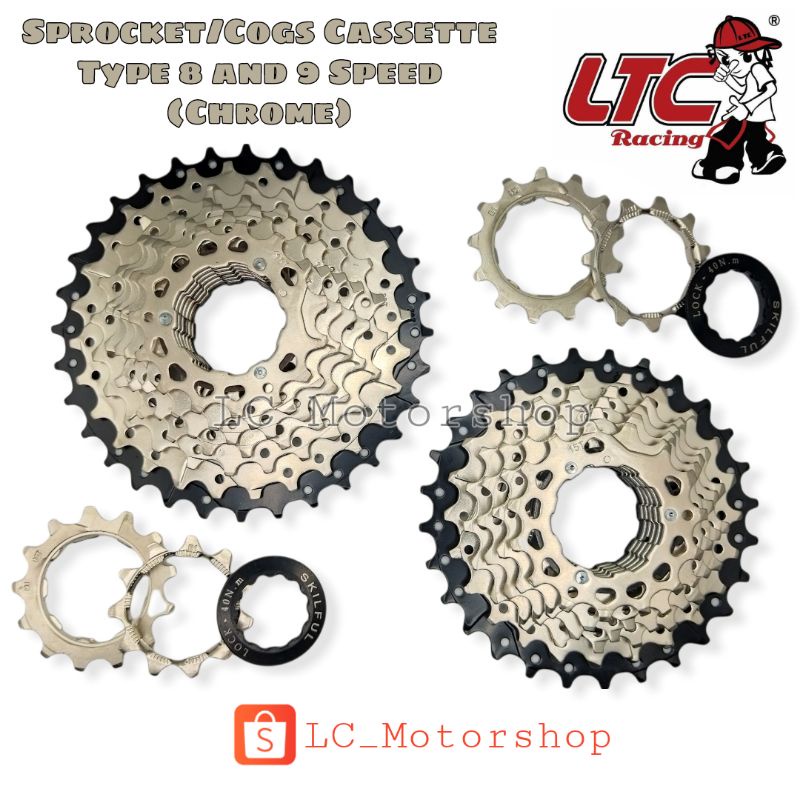 MTB Sprocket/Cogs Cassette Type 8 and 9 Speed (CHROME) Shopee Philippines