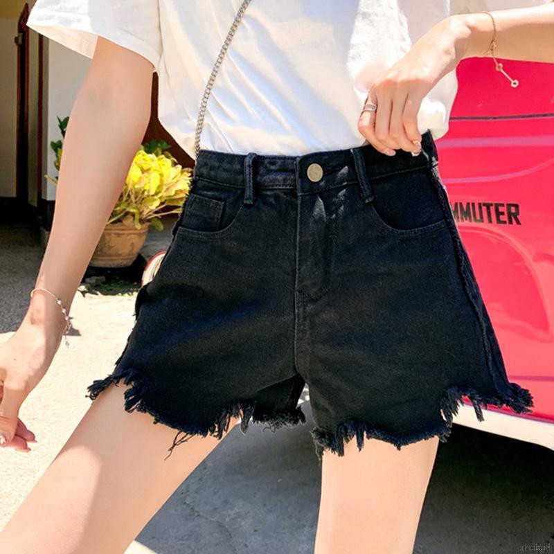 Women High Waist Thin Shorts Irregular 