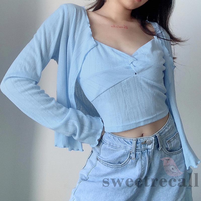 open cropped cardigan