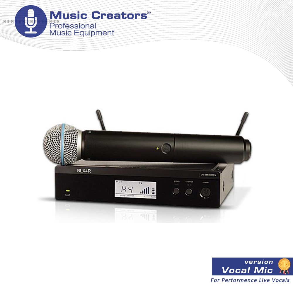 Shure BLX24R/SM58 Rackmount Wireless Microphone System with Handheld