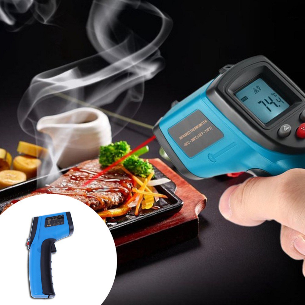 GM320 Digital Infrared Thermometer Food Cooking temperature  Non-contact Laser Temperature Meter LCD Industrial  Surface Measurement thermometer Pyrometer Thermal imager