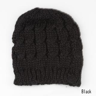 Femmes mode hiver chaud beret tressé crochet knitting baggy beanie hat
