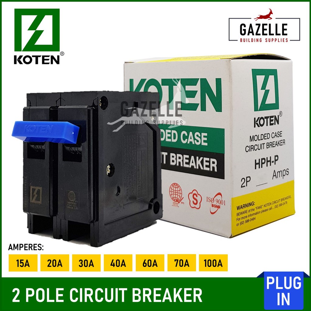 Koten Plug In / Bolt On Circuit Breakers 15A / 20A / 30A/ 40A / 60A ...