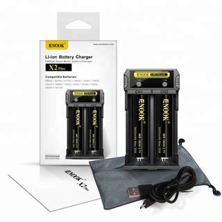 Legit Enook x2 plus Fast Current Charger for 18650 26650 21700 Battery