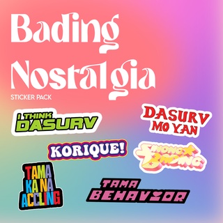 Bading Nostalgia Glitter Vinyl Sticker Pack | sunog.baga
