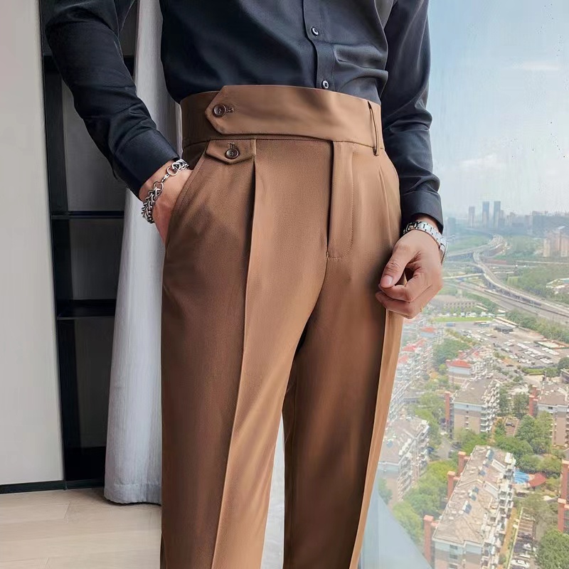 Korean Version Handsome Men's Casual Pants Solid Color Trousers Wear Comfortable Fabric Good【J1270】
