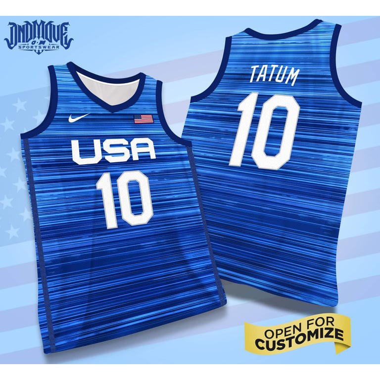 Custom Team Usa 21 Blue Jersey Shopee Philippines