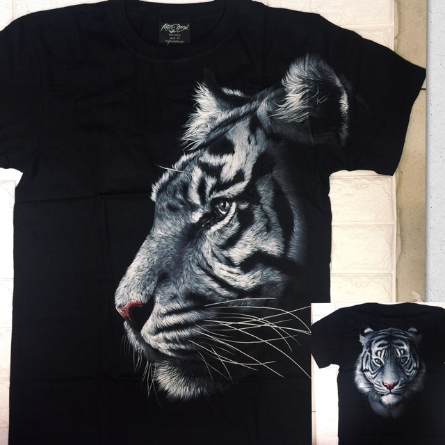 black shirt with tiger