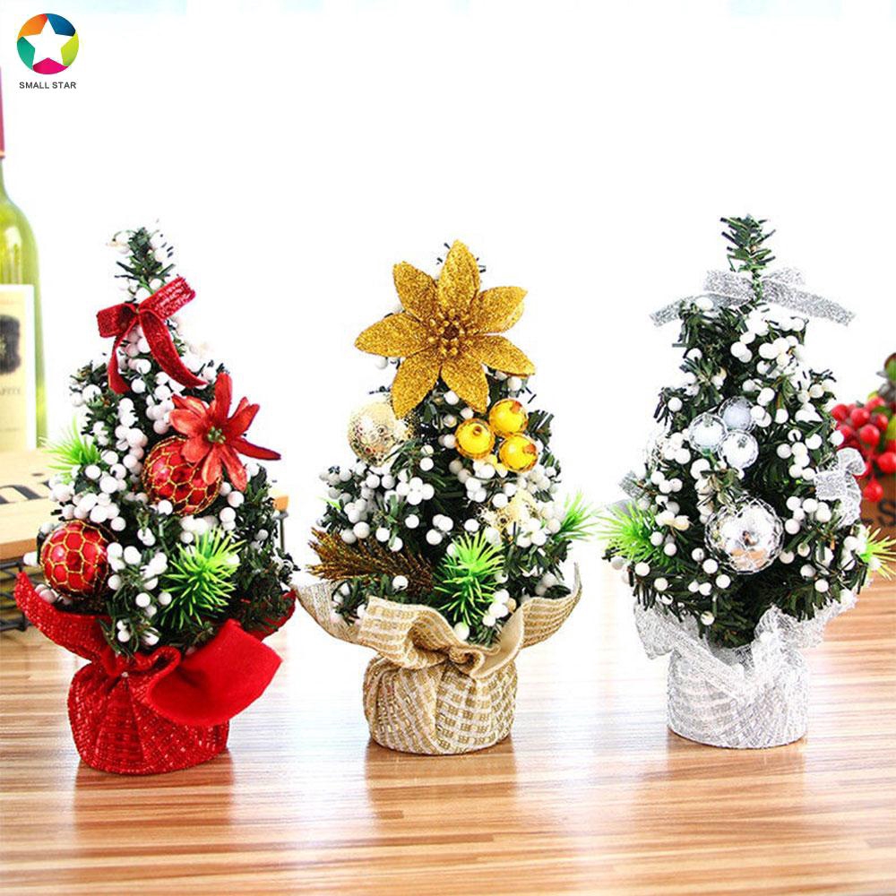 Jj 20cm Mini Christmas Tree Desk Table Decor Small Party Ornaments