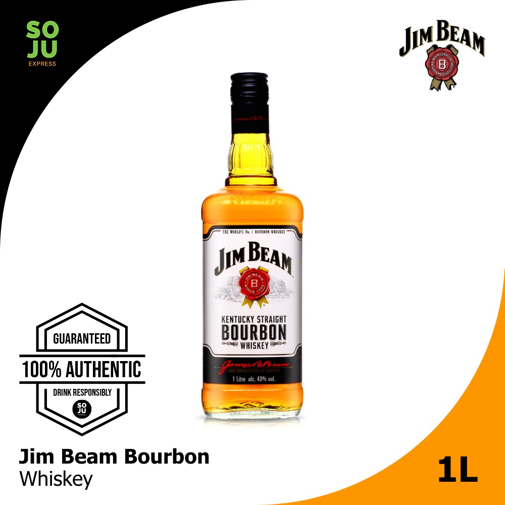 Jim Beam Bourbon Whiskey 1L Shopee Philippines
