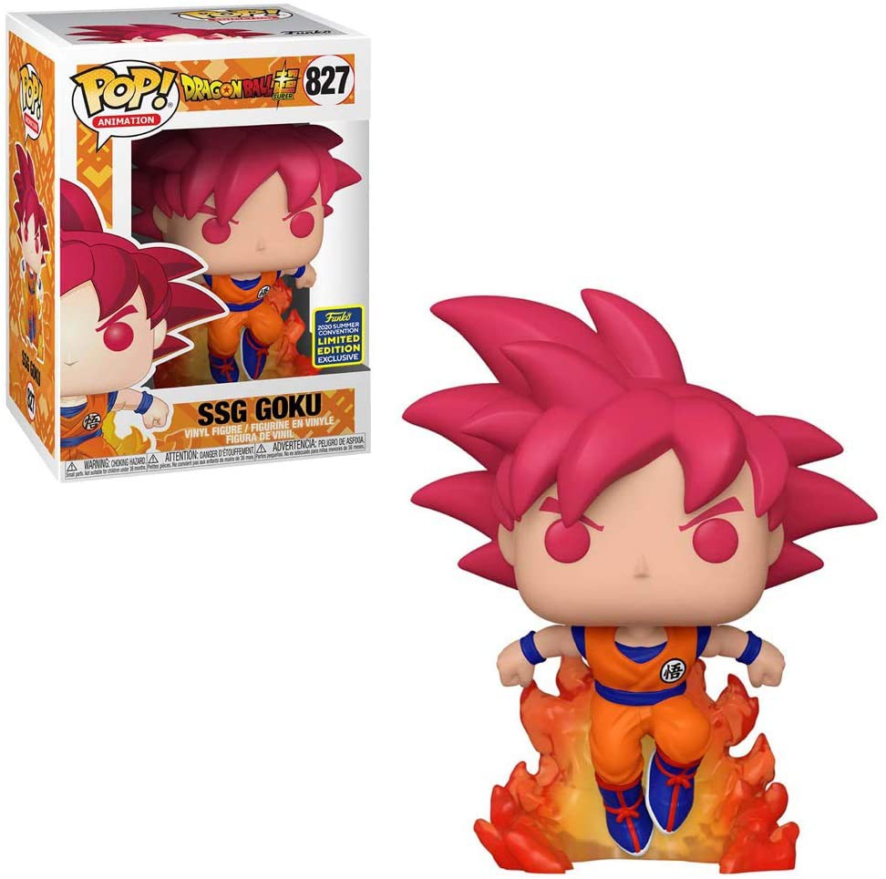 Pop Funko 827 Dragon Ball Super Saiyan God Goku 2020 Summer Convention