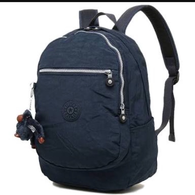navy blue kipling backpack