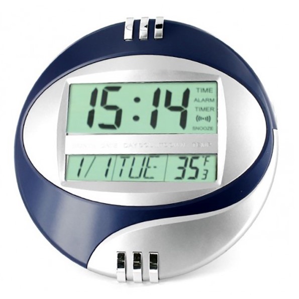 Kadio Kenko Digital Jumbo Wall Mount Table Temperature Display Clock 