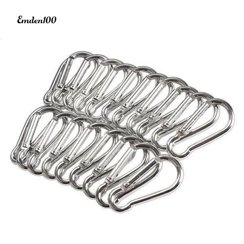 20 Pcs Aluminum Alloy Spring Carabiner Snap Hook Hanger Keychain Hiking 20 Pcs Aluminum Alloy Spring Carabiner Snap Hook Hanger Keychain Hiking