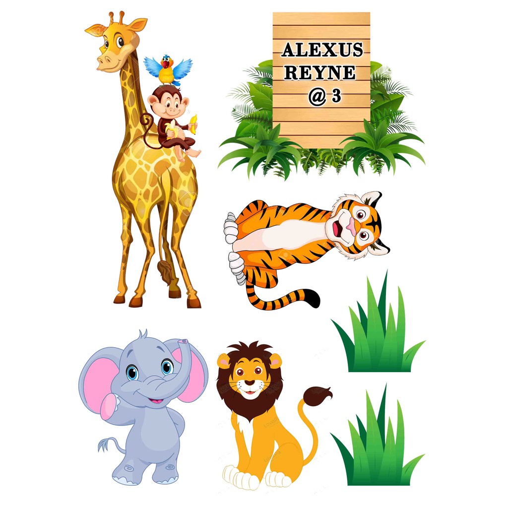 Printable Jungle Safari Cake Toppers