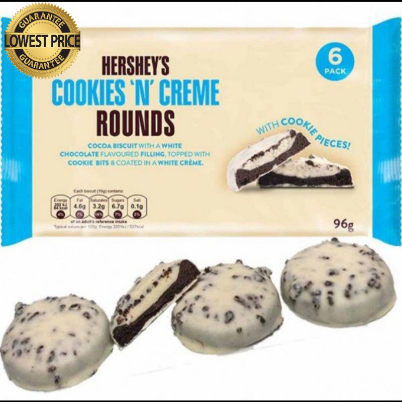 SALE 6 pcs Hershey's Cookies n Creme Rounds 96g Expiration 2022