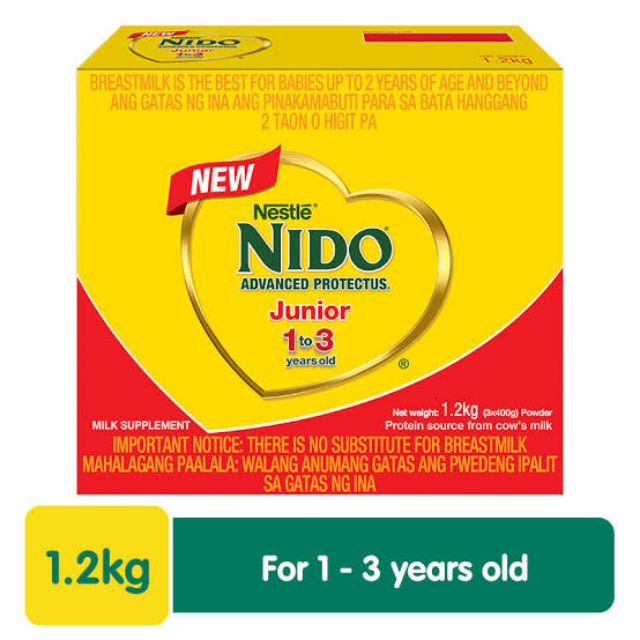 Nido Jr. 13years old 1.2kg/1.6kg Shopee Philippines