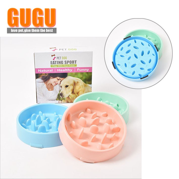 Gugupet Dog Feeding Food Bowls Puppy Slow Eating Feeder Dish Bowel