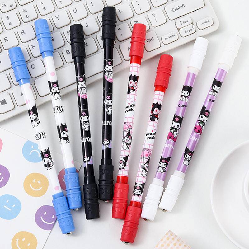 Sanrio Kuromi Illuminated Spinning Pen Creative Rolling Special Pen Kids Release Pressure Spin