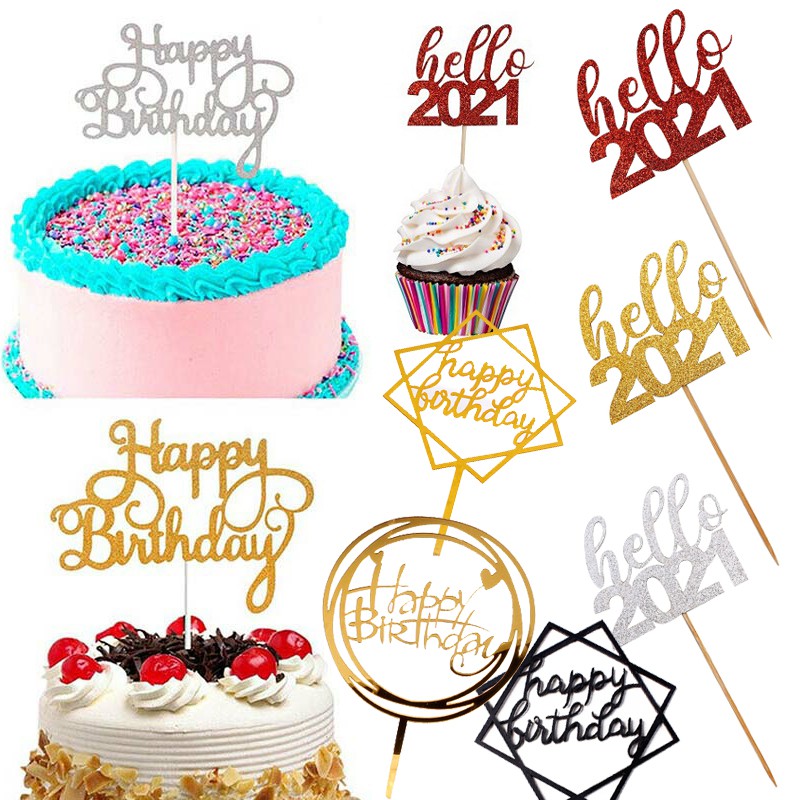 Happy Birthday Cake Topper Acrylic Letter Cake Toppers Party Supplies Party Decorations For Kids Jt Shopee Philippines