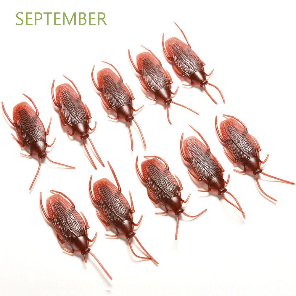 5pcs Realistic Simulation Fake Cockroach Roach Novelty Bugs Joke Toys for April Fools Day Halloween Party Favors Decoration