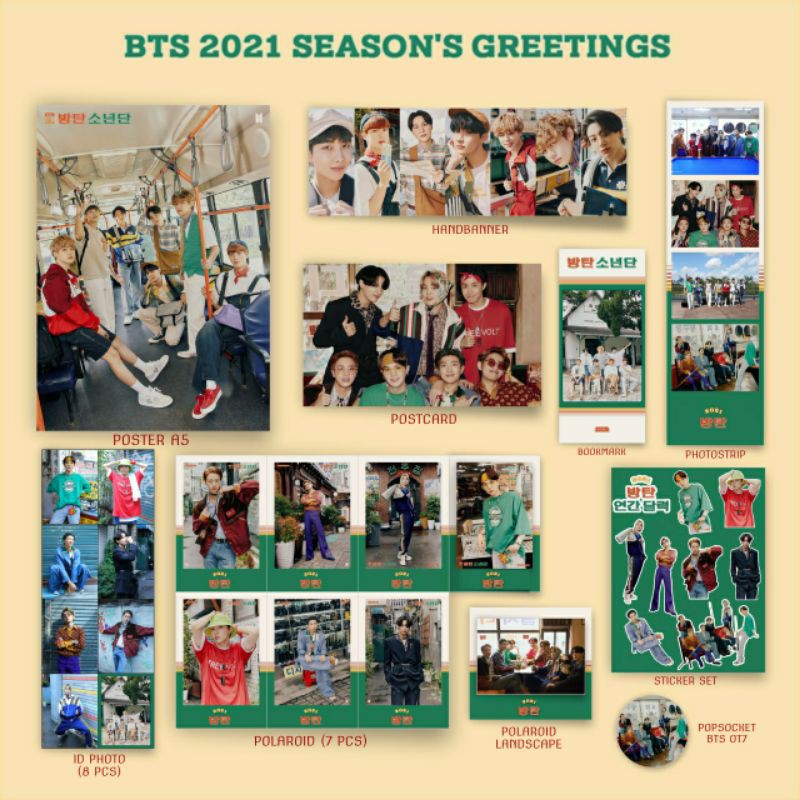 Fankit Bts Sg Season Greeting 21 Shopee Philippines