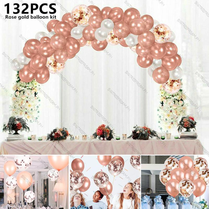 rose gold balloons baby shower