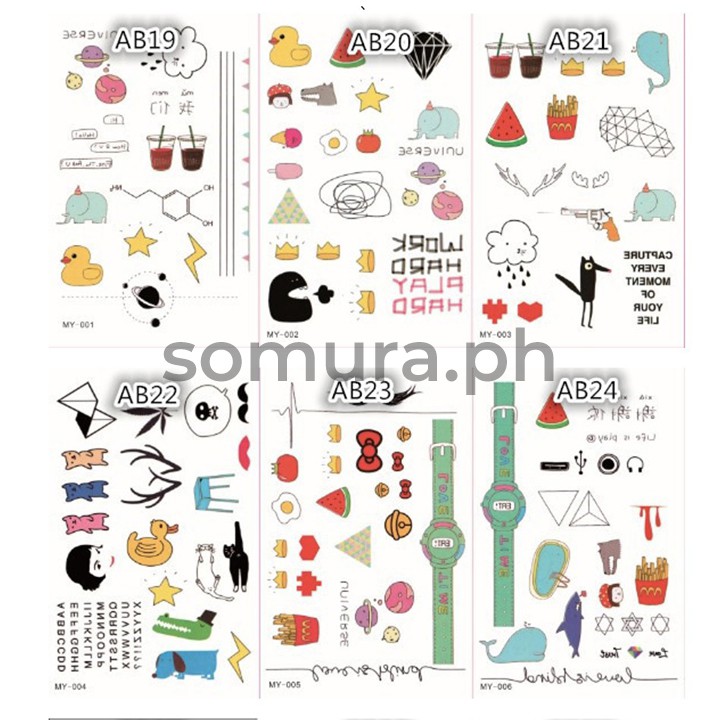 temporary tattoo shopee