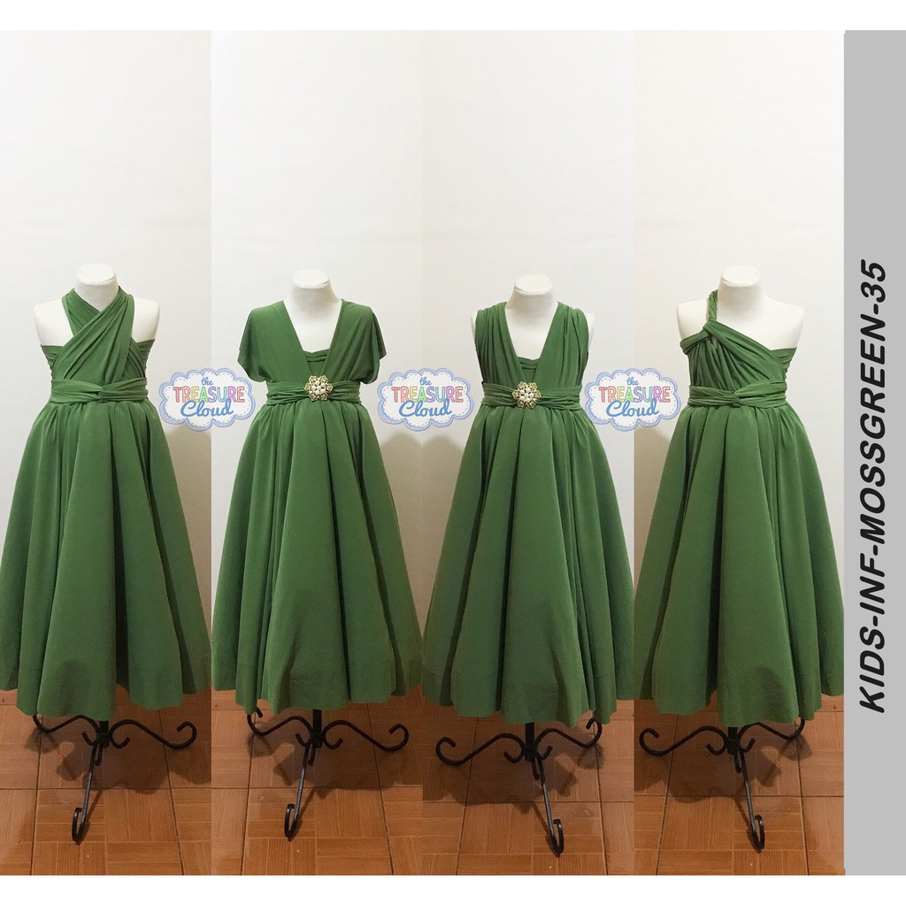 moss green gown