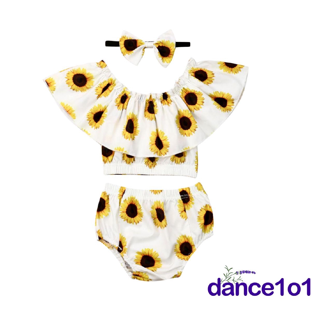 newborn baby girl sunflower outfit
