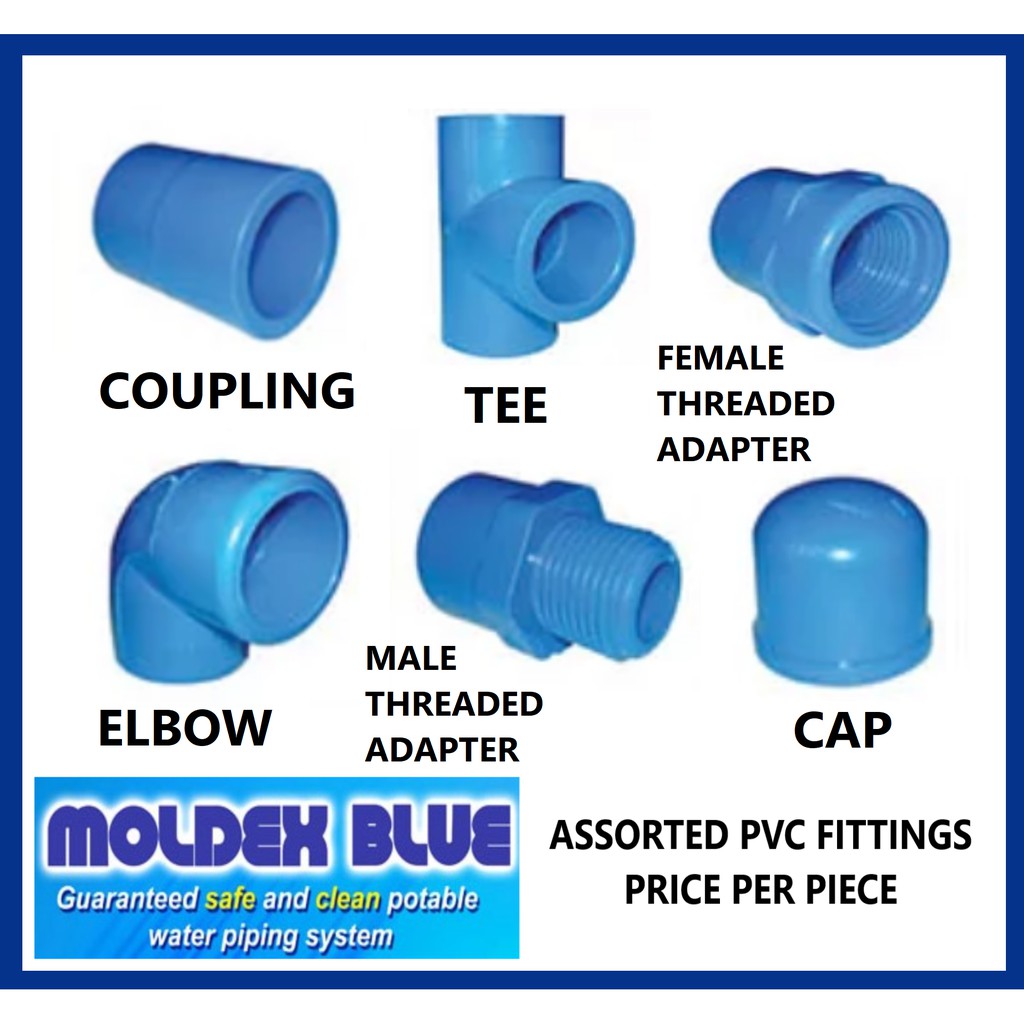 Moldex Blue PVC Fittings Assorted Price Per Piece | Shopee Philippines