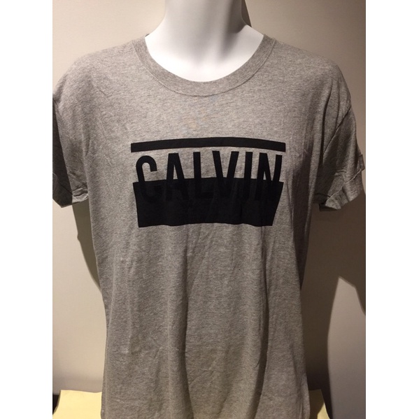 Original CK TShirt for Men - Gray with CALVIN print size Medium ...