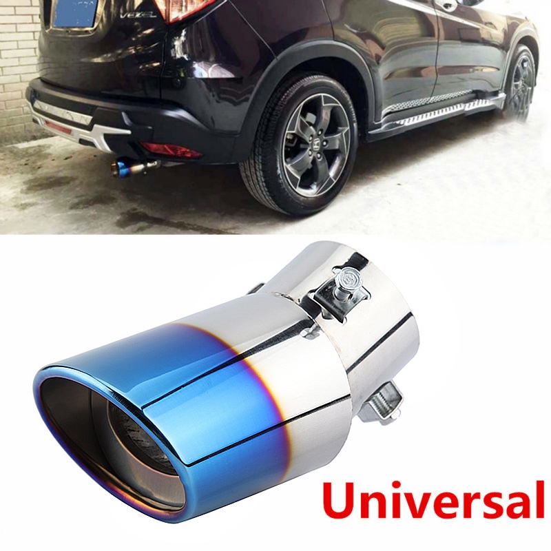 Universal Car Exhaust Muffler Pipe Round Stainless Steel Chrome Tail Muffler Exhaust Tip I.745734271