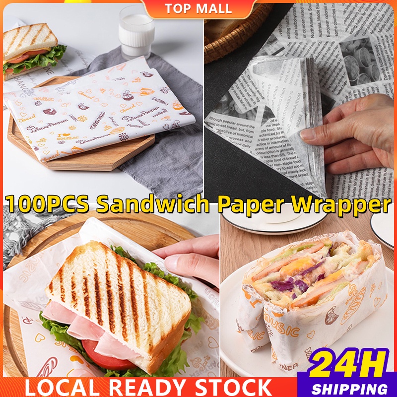 Sandwich Paper Wrapper Food Grade Food Wax Wrapper For Sandwich Fries