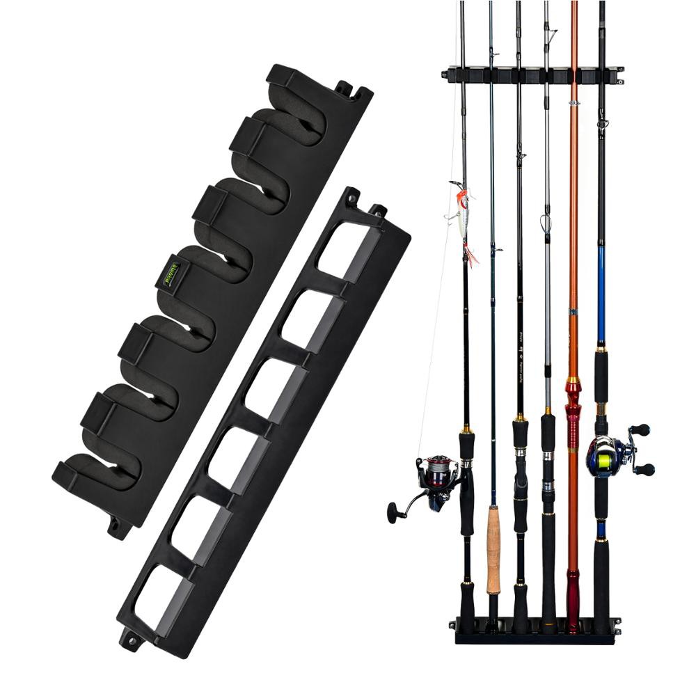 Fishing Rod Rack Pole Storage Holder Vertical Horizontal Fishing Pole Stand  Organizer Garage Wall Mount Rack