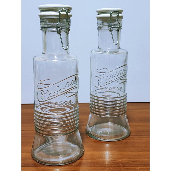 1 Liter Original Mason Glass Drinking Jar Pitcher With Airtight Ceramic