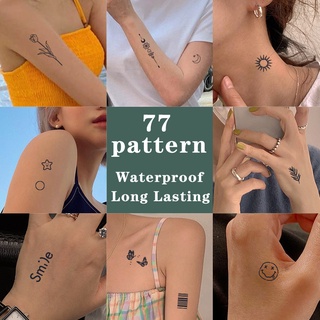 【SUN】77 Patterns/5 Sheet Tattoo Sticker Waterproof Long Lasting Cute Small Pattern Temporary Tattoo Fake Tattoo Magic Tattoo