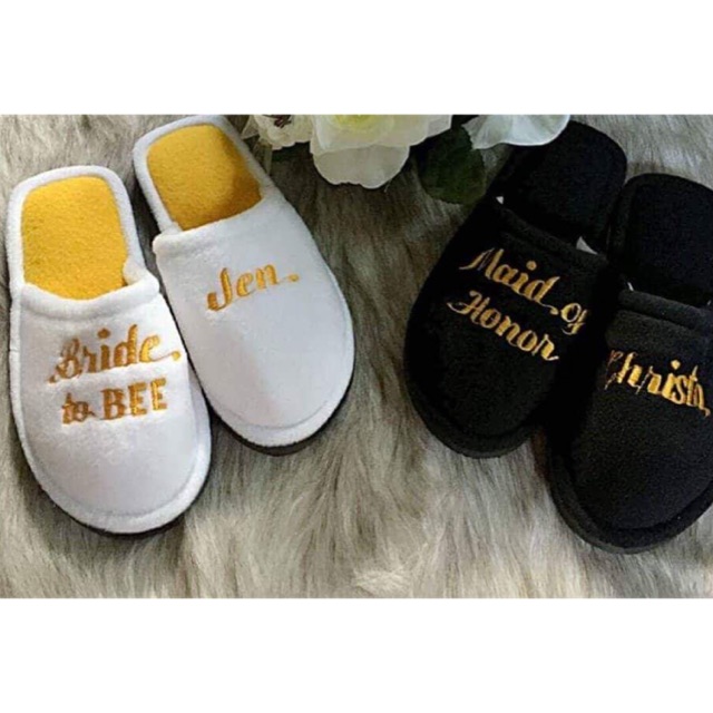 personalized embroidered slippers