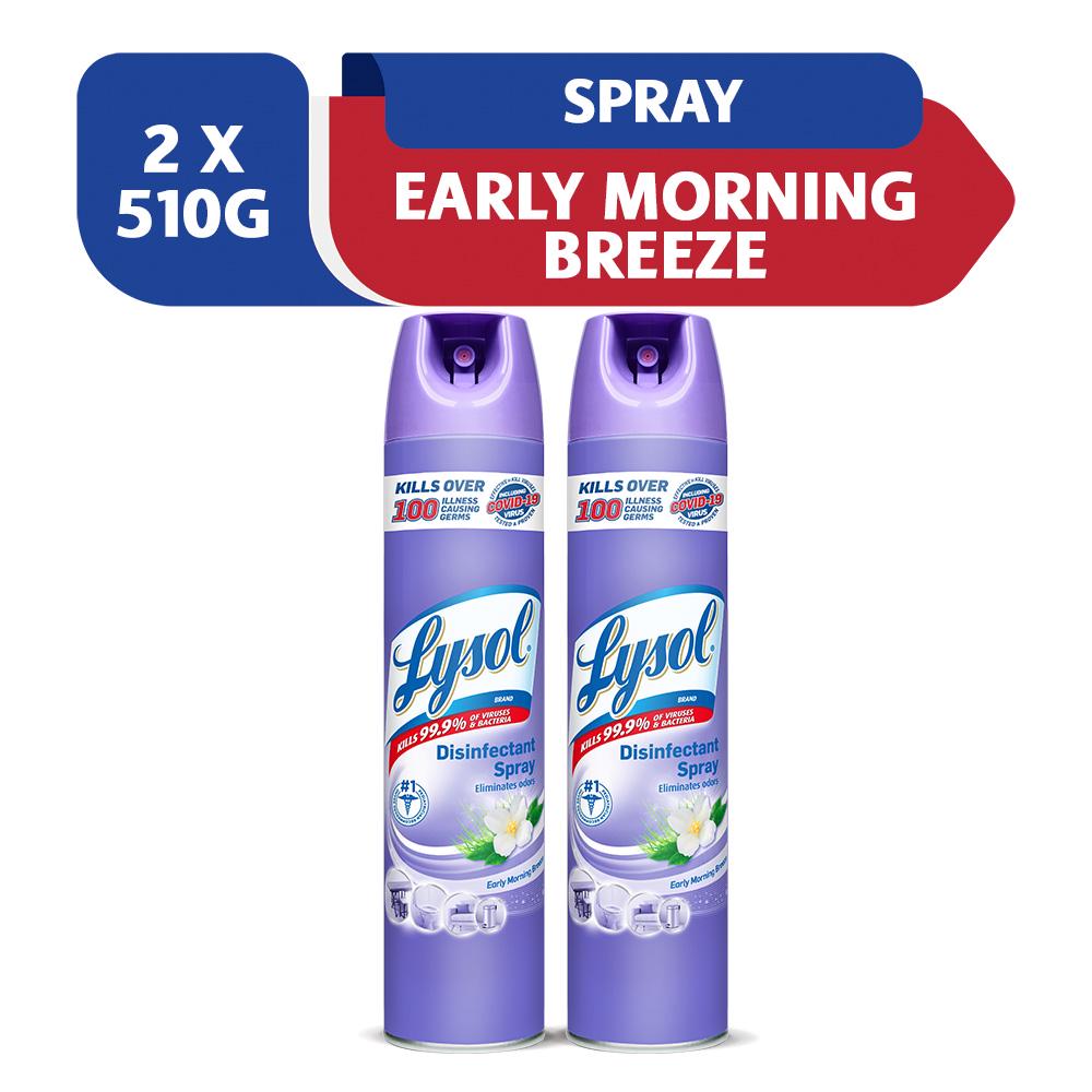 Lysol Disinfectant Spray Early Morning Breeze 510g Twin Pack Shopee Philippines 5872