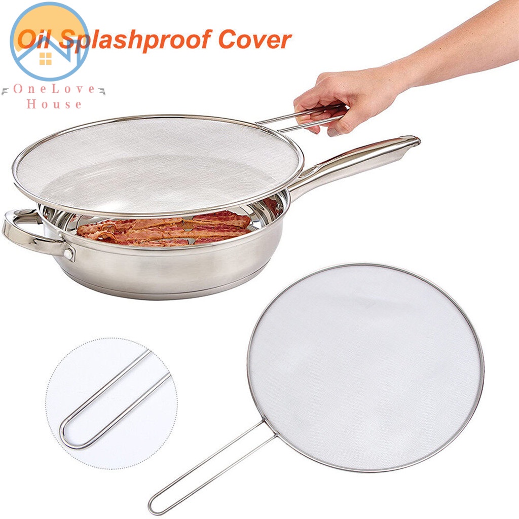 33CM Grease Splatter Guard Cooking Cover Durable Guards Mesh Grease