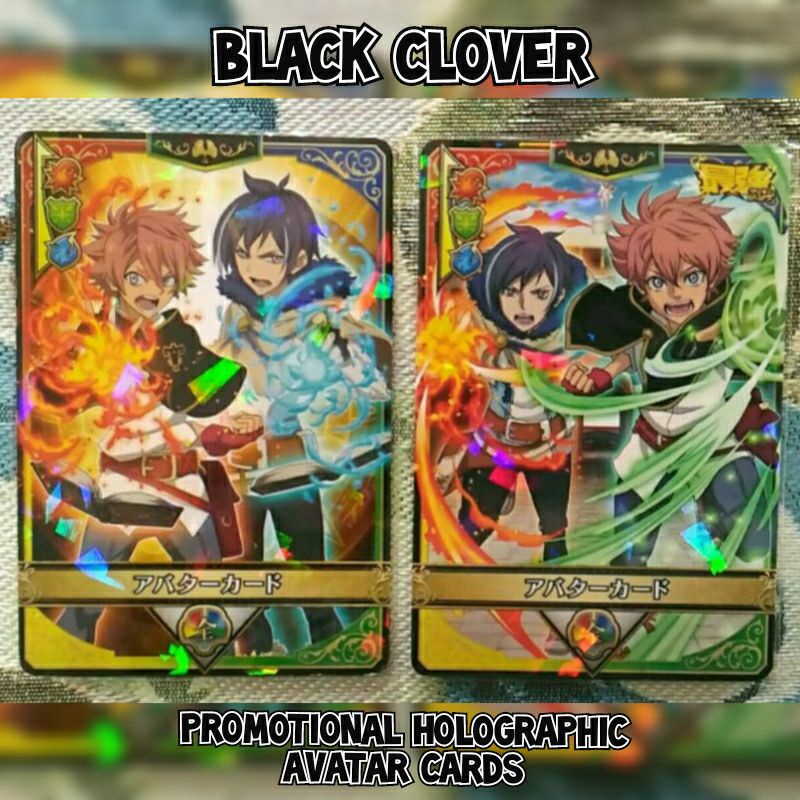 Black Clover 2 Trading Cards Avatar Promo Japan 17 Bandai Anime Shopee Philippines