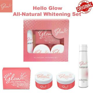 Sale! Authentic! Hello Glow All-Natural Whitening / Advanced Rejuv Set ...