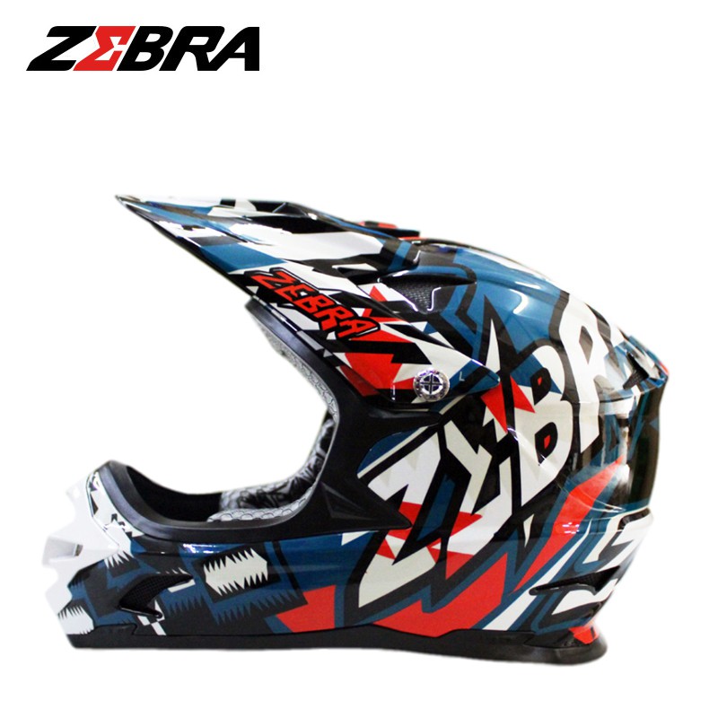 Zebra Motocross Motorcycle Helmet | Shopee Philippines