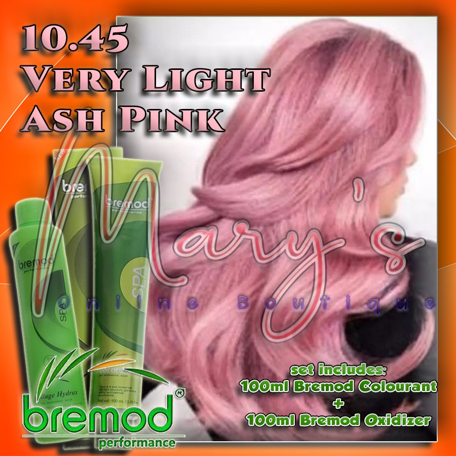 Bremod Hair Color 10.45 Very Light Ash Pink 100ml with Oxidizing