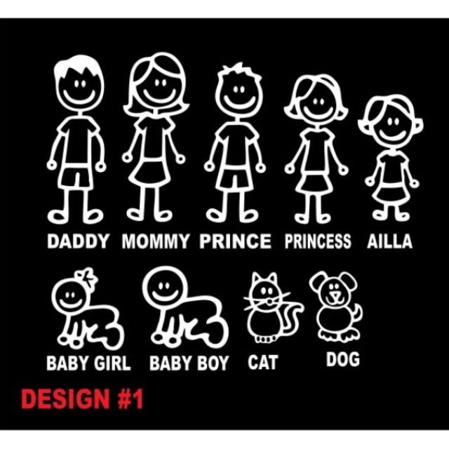 car sticker design family