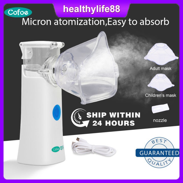 Cofoe Portable Nebulizer Rechargeable Kit Aspirators Inhaler for Asthma ...